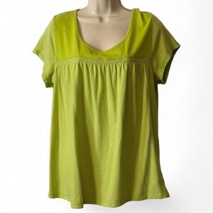 Y2K Piper & Blue Lime Green Striped Top, Women's Size 1X